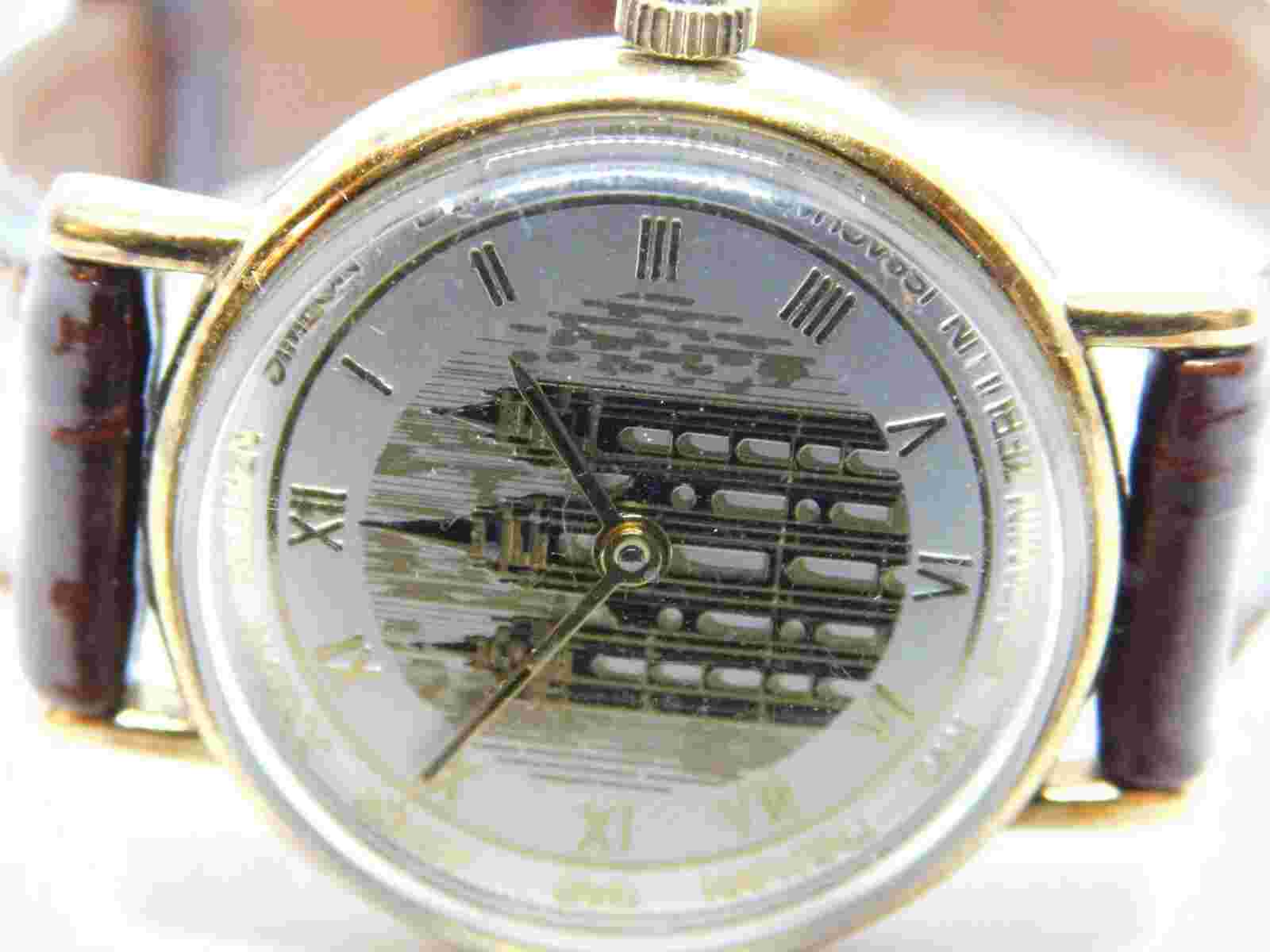 Galaxy Time Int'l Genuine Leather Quartz Analog Women's Watch New Battery