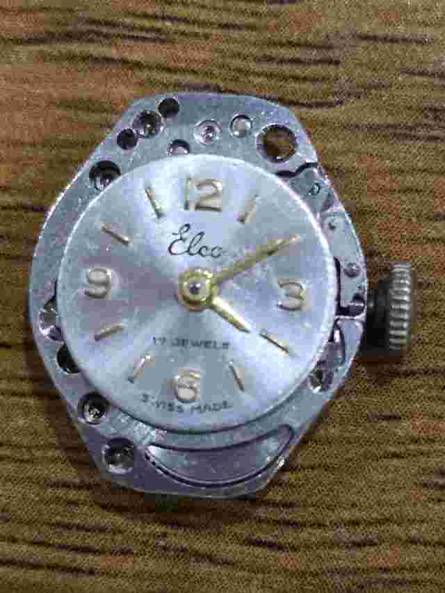 Rare Swiss Elco 17 Jewels Mechanical Ladies Watch Movement -15mm -Works