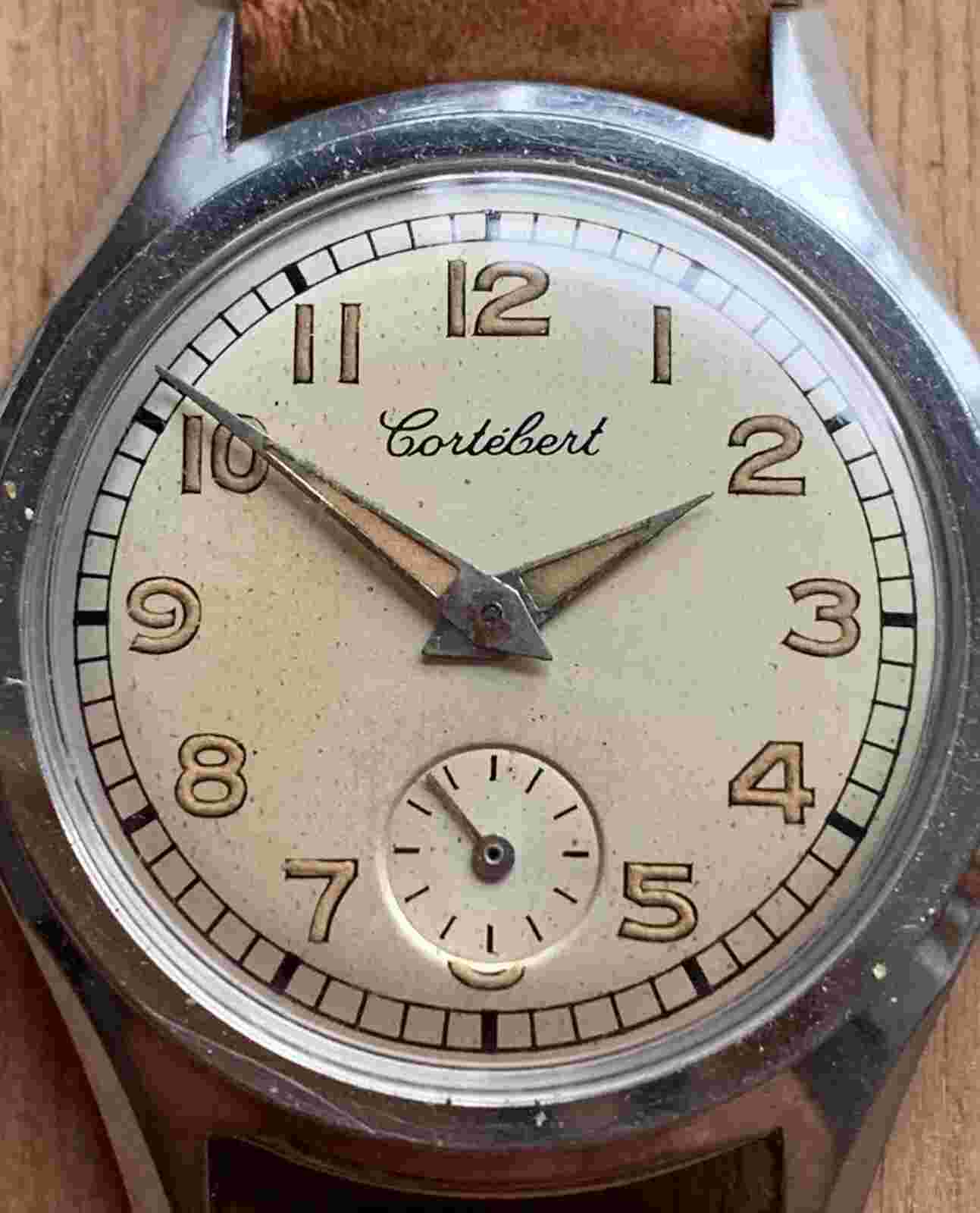 Vintage Cortebert 665 Stainless Steel Wristwatch. Working. 29.5mm