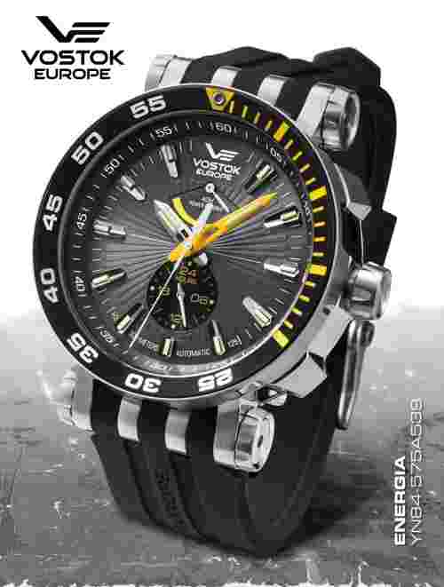 Vostok-Europe Full-kit ENERGIA 2 YN84575A539 Auto Watch W/ 2 Straps in USA