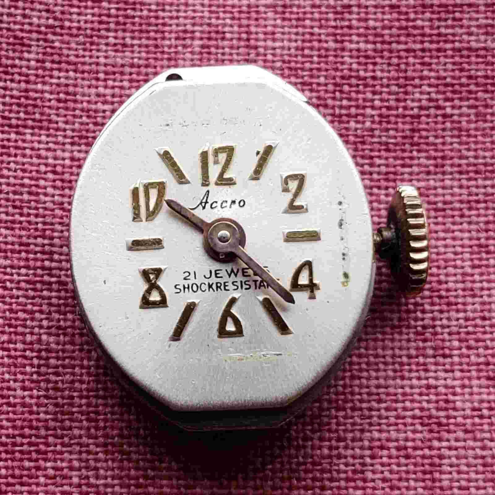 Vintage Accro 573A  MJWG 21 Jewel Wrist Watch Swiss Movement Running Part WP1