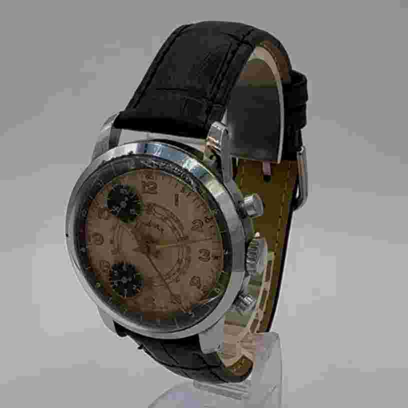 Vintage 36mm Endura Panda Dial Men's Basic Chronograph Wristwatch Pin Lever