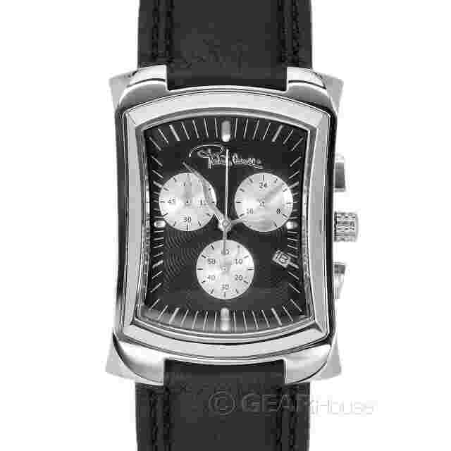 Roberto Cavalli Tomahawk R7251900025 31mm Stainless Steel Case with Black Leather Band Men's Watch