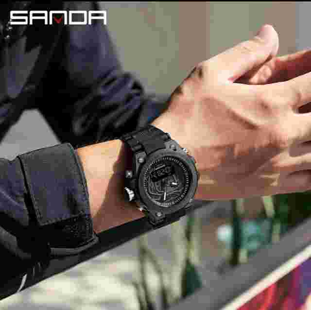 Sanda Cute Spider Pattern Casual sports watch, Waterproof, Shiny, Black Gold