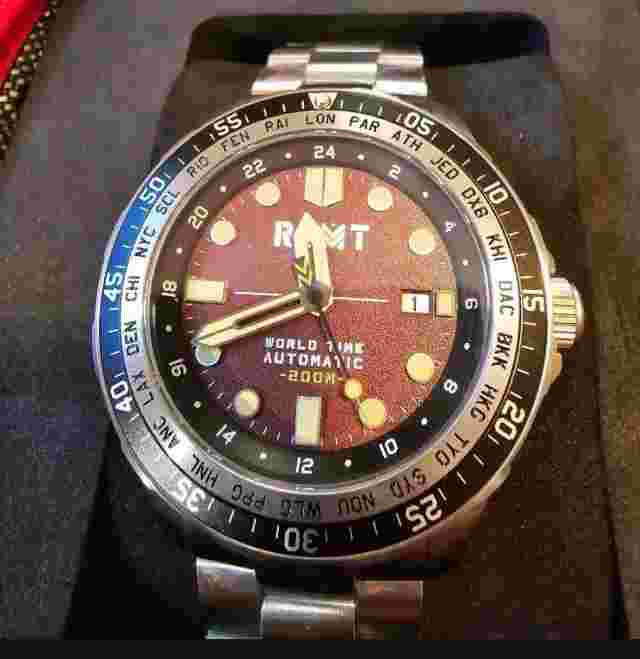 Rgmt Gray Continental Mens Automatic Diver Watch Rg-8024-66 With Wallet