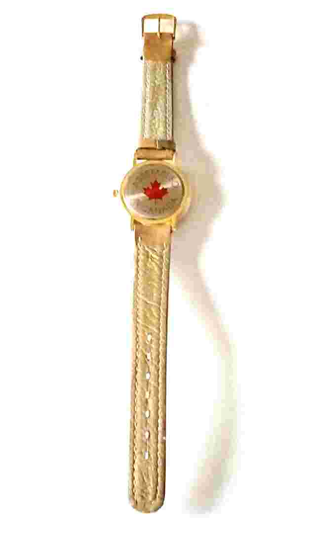 Tense Wood Round Dial VERY Unique Color Maple Unisex Watch