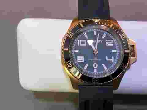 Danbury Rose Gold and Black Watch
