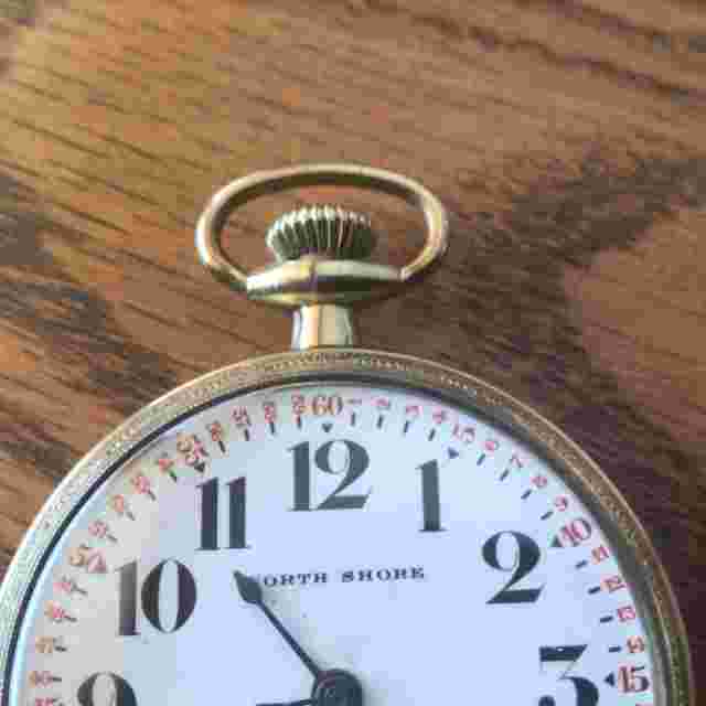 North Shore Swiss A Reymond Vintage Pocket Watch 21 Jewels GF ~RUNS~ Gold Filled