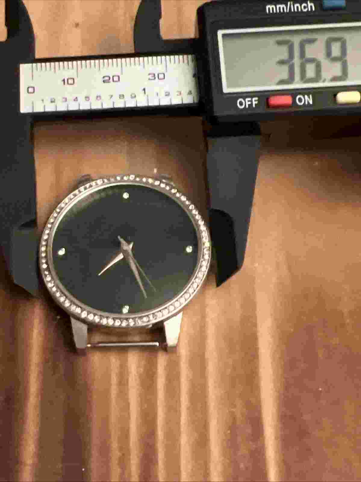 MANHATTAN BY CROTON Ladies Watch Black Dial Black New Battery Face Only