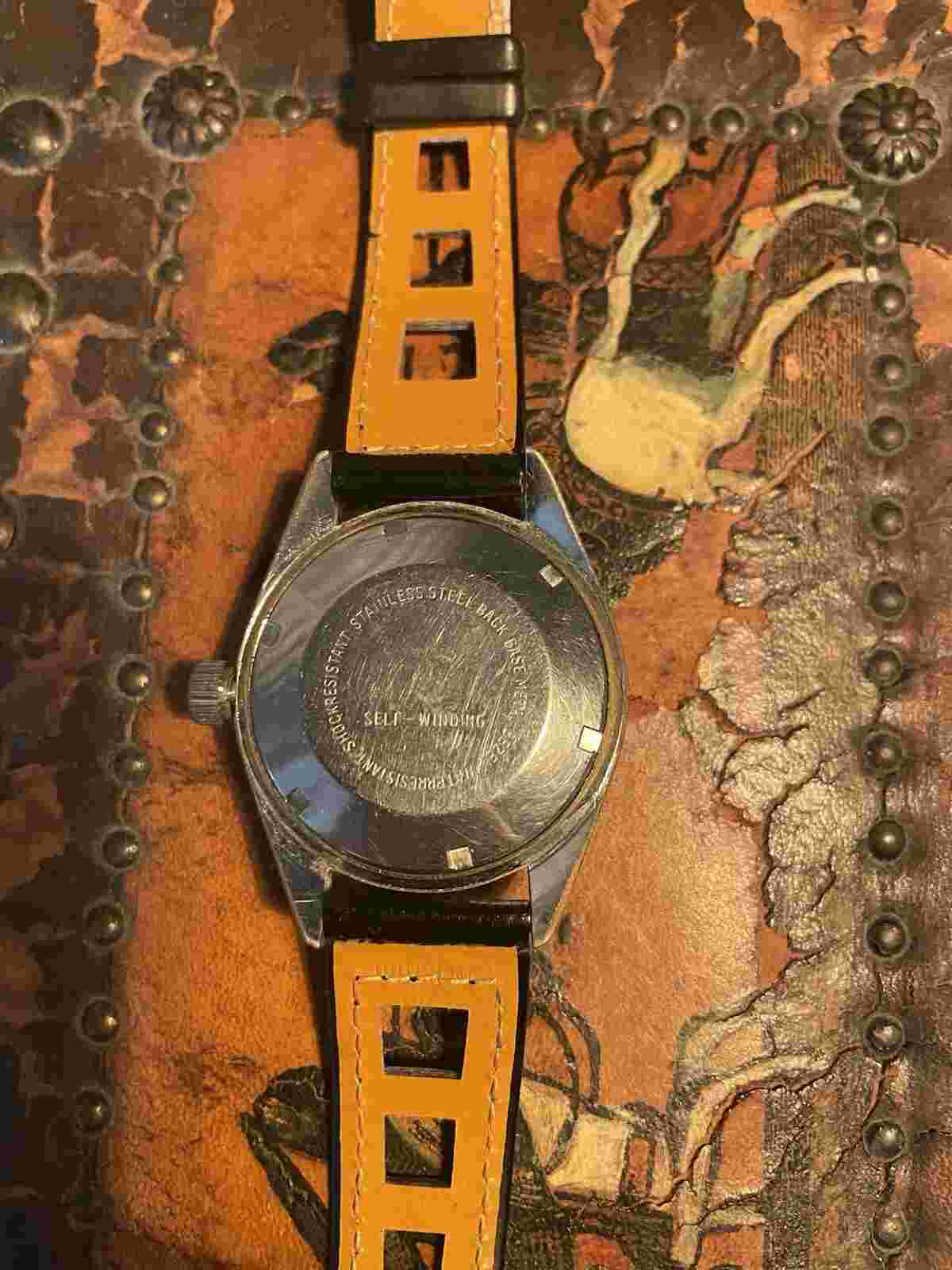 Dorset Diver Watch VINTAGE 1970 Mens 25J Working Original Black Dial Automatic