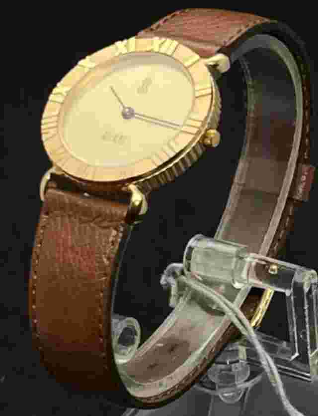 New Emerich Meerson BILL BLASS Paris Men's 30mm Quartz Watch 18KGP Coin Bezel