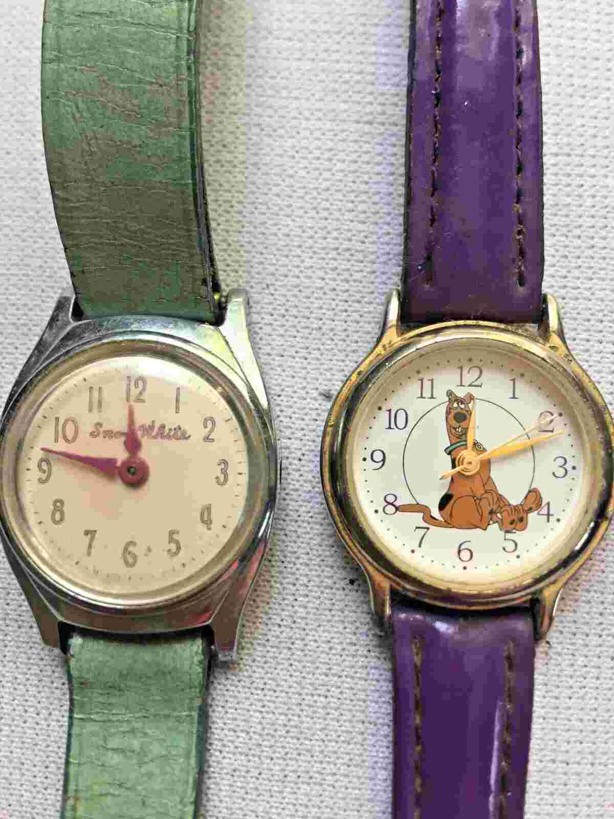 Lot 6 Watches LaSalle, Acqua, Brittania, Fossil Scooby, more for Parts or Repair