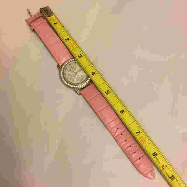 Women's Cardini Square Face Watch w/Jewels and Leather Band Quartz Japan Movt