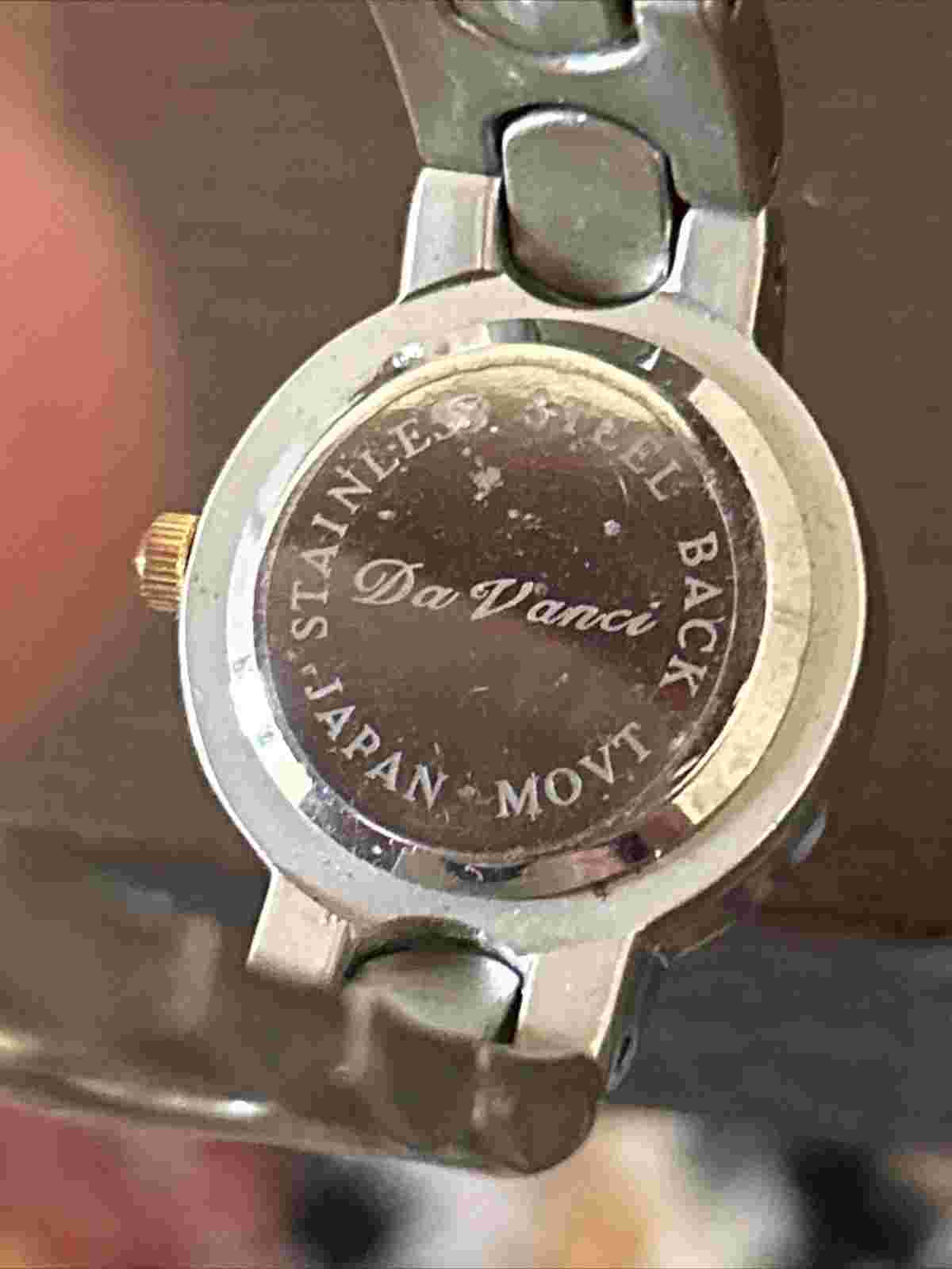 Da Vinci Black Dial Two Tone Band Womens Quartz Watch