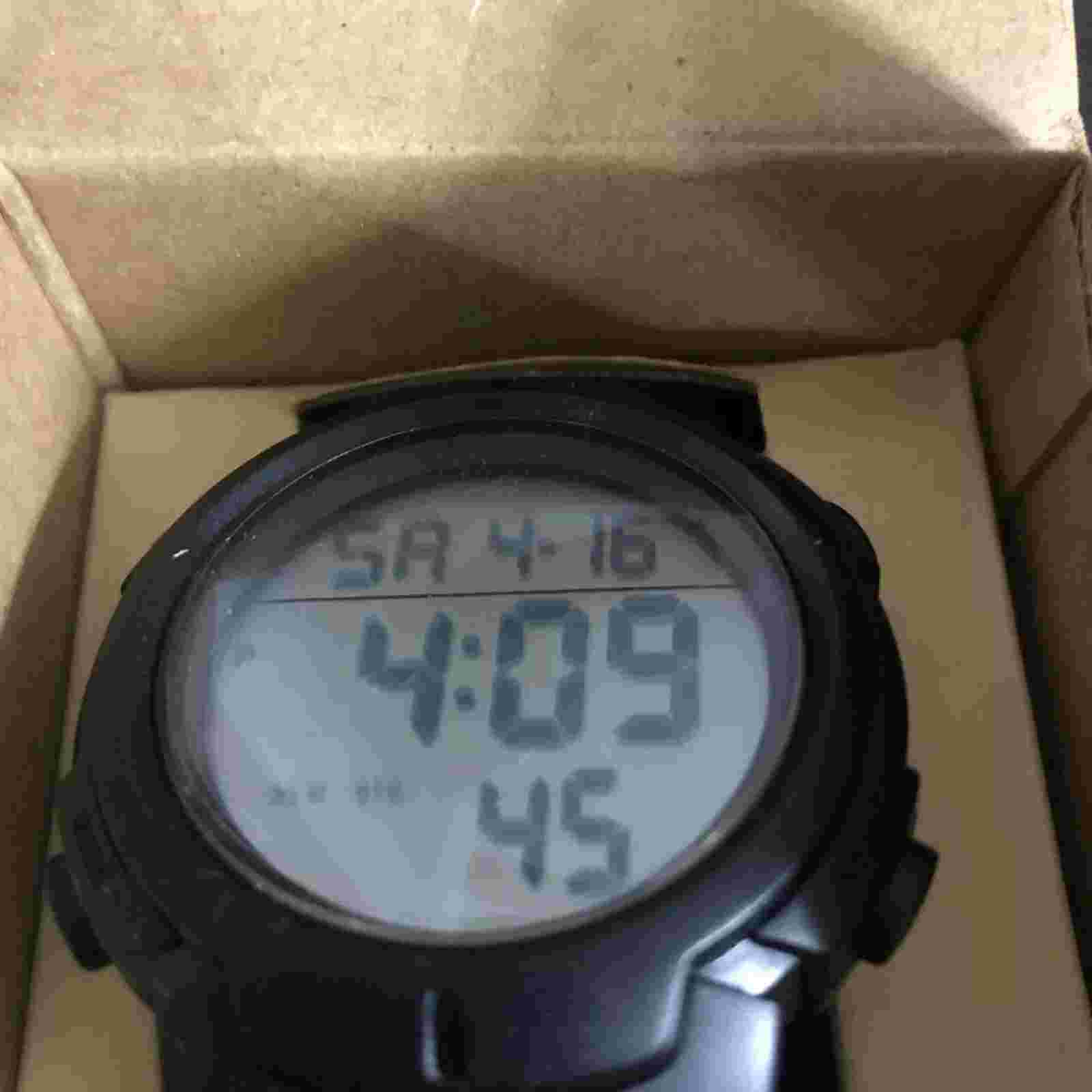 CakCity Watch 12 Digit LCD Display Men’s Wrist Watch WR50m Black