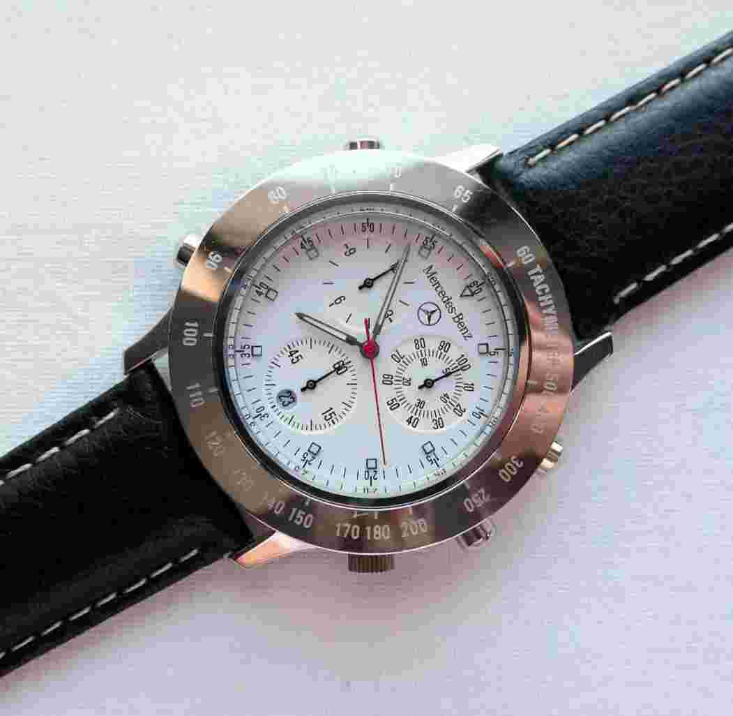 Mercedes Benz Classic Car Acessory Fortis Swiss Made Alarm Chronograph Watch