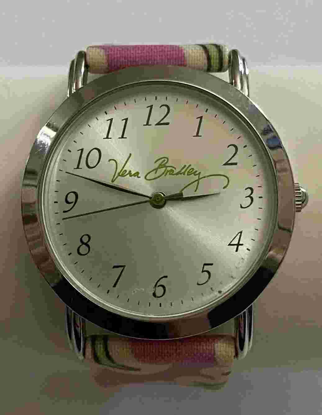 Vera Bradley Watch Women Round Dial Tone BROKEN BAND SEE PHOTOS WORKING🆓🚢