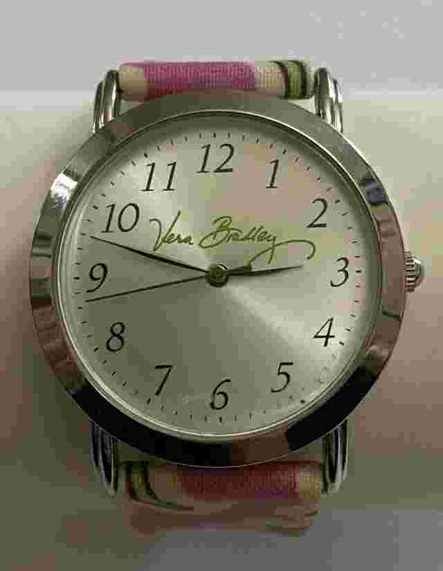 Vera Bradley Watch Women Round Dial Tone BROKEN BAND SEE PHOTOS WORKING🆓🚢
