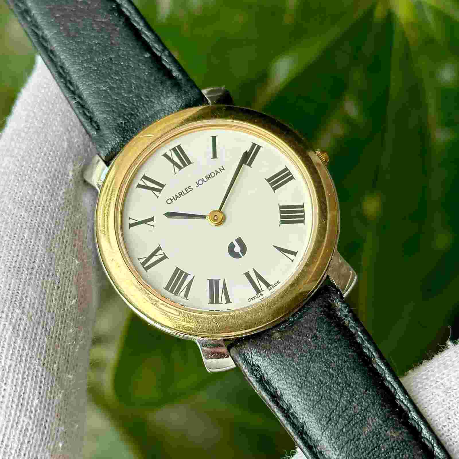 Vintage Charles Jourdan Dress Formal Quartz Swiss Made Men's Watch 177-1240