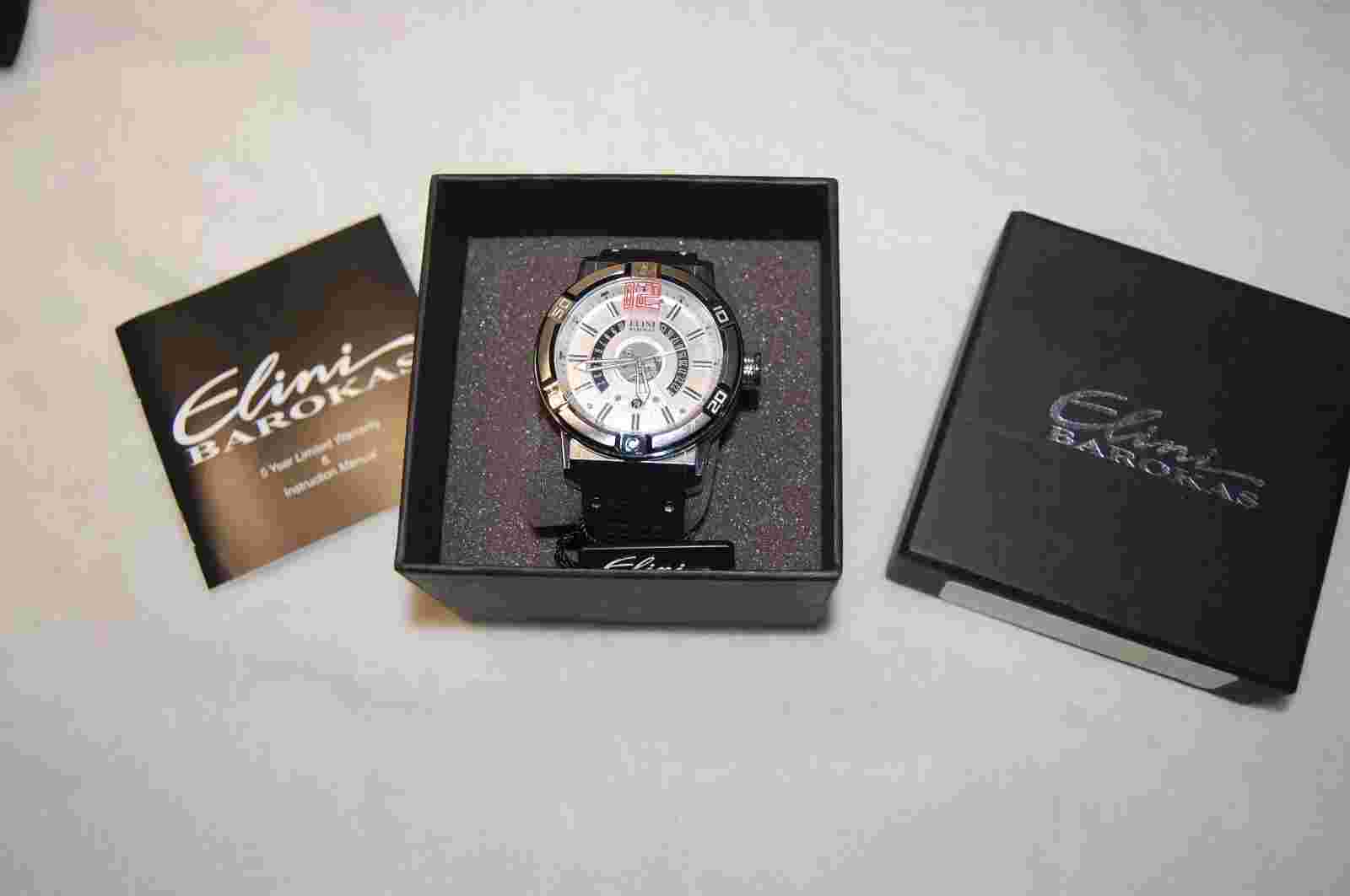 Swiss Elini Barokas 48mm Spirit Men’s Watch Silver Skeleton Dial Stainless Steel