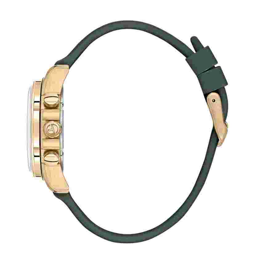 Sergio Tacchini Coastlife Women Gold/Green Rubber Watch