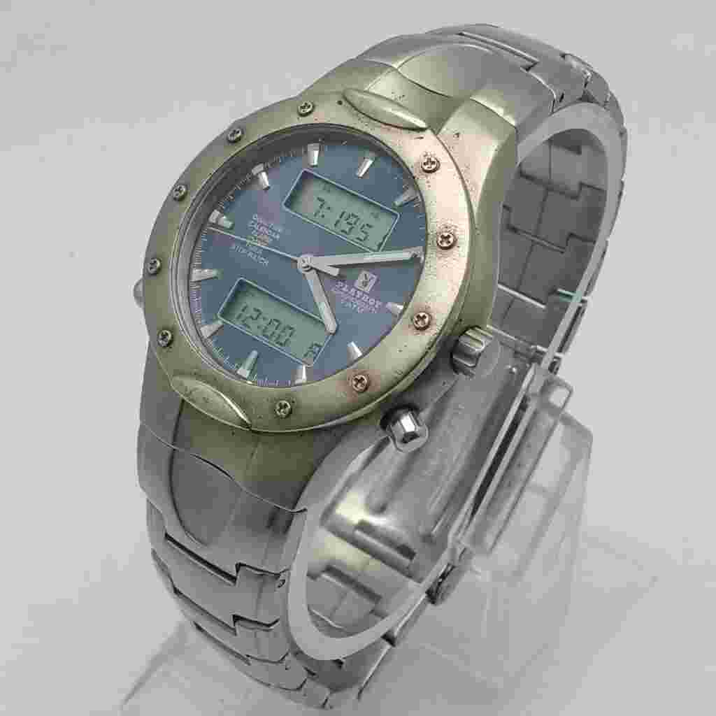 Playboy Chronograph 1181 Ana Digi Dual Time Vintage Men’s Watch MAH29BAS7