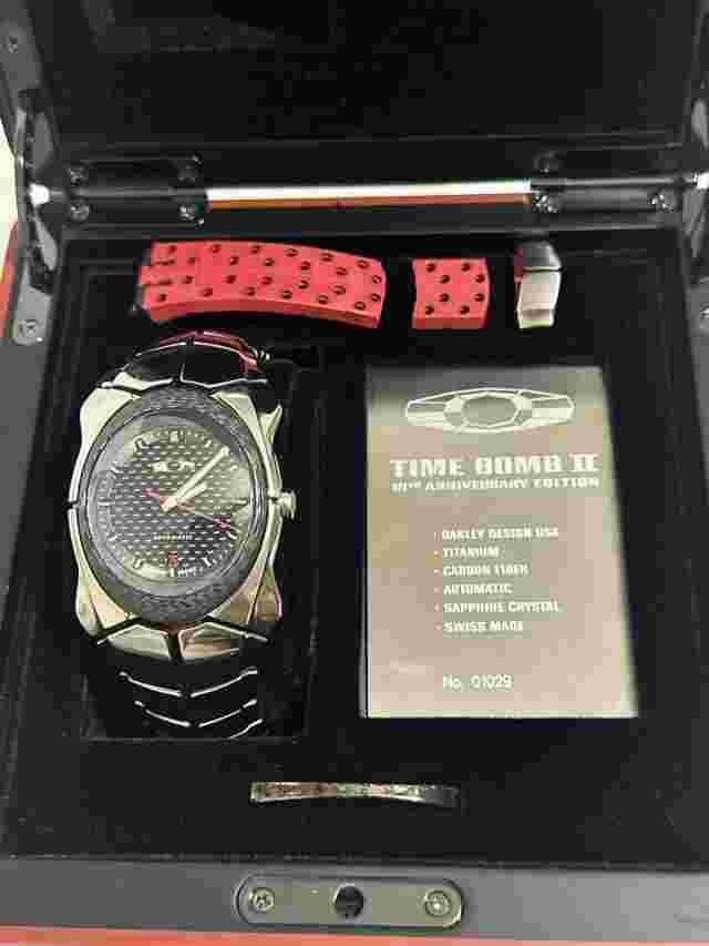 Oakley Watch Timebomb II w/ Carbon Fiber Dial 10th Anniversary. Collectors Watch