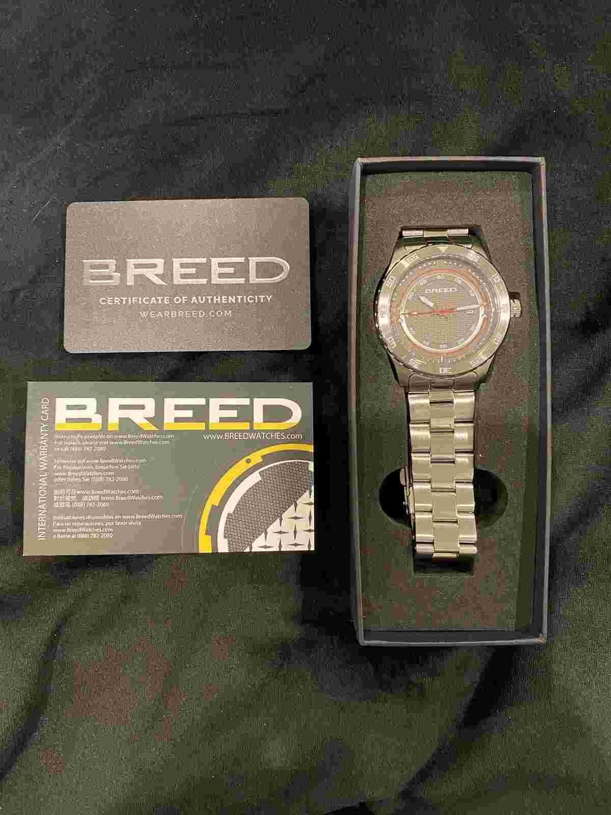 Breed Mechanic BRD8405 Gray Dial 43 Mm Case W Stainless Steel Bracelet RP