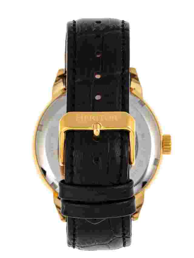 Heritor Automatic Sanford Semi-Skeleton Leather-Band Watch 45mm HERHR8303
