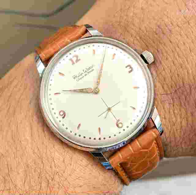 Philip Watch Chaux De Fonds 37mm Vintage Watch Swiss Made Men's Stainless Steel