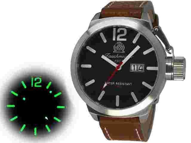 German U-Boot SWISS-BIG-DATE crown protection system T0128