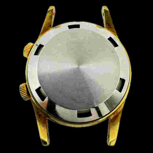 Vintage 33mm Lejour 17 Jewel Men's Mechanical Alarm Wristwatch France Gold Tone