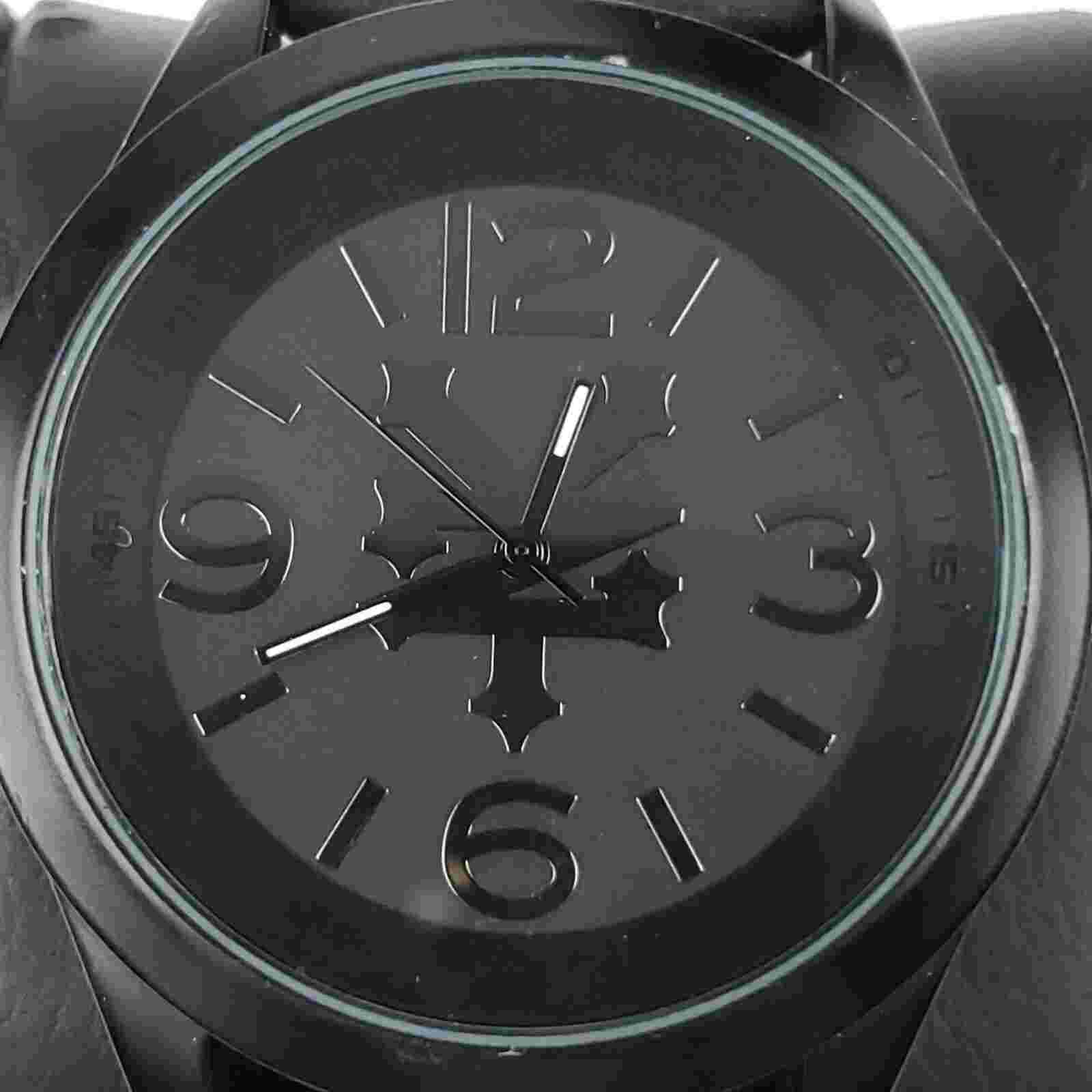 Zoo York All Black Quartz Watch Silicone Band