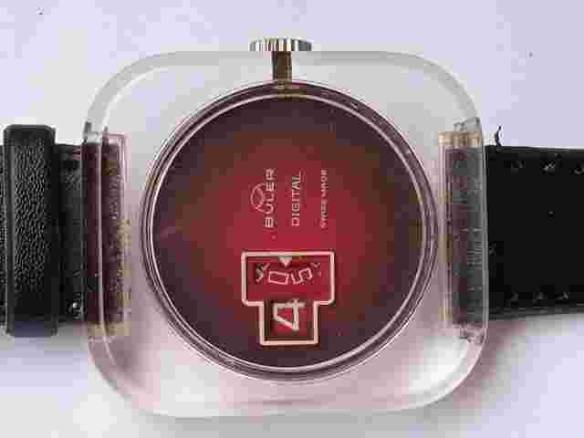 Vintage BULER Digital Swiss Men's Watch Retro RARE