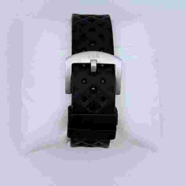SUG Men's Watch S956-413 Black Stainless White Japan Movement 3ATM Resin Strap
