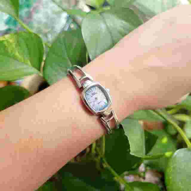Boca Classic Blue & Silver Dainty Sunburst Watch