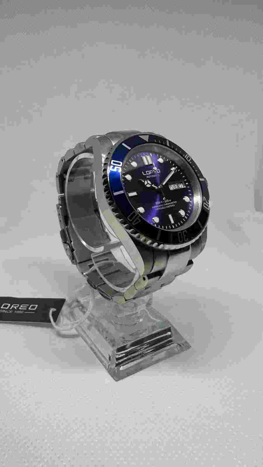 Loreo Automatic Submariner Dive Watch Sapphire Glass Rotating Bezel 200M - New