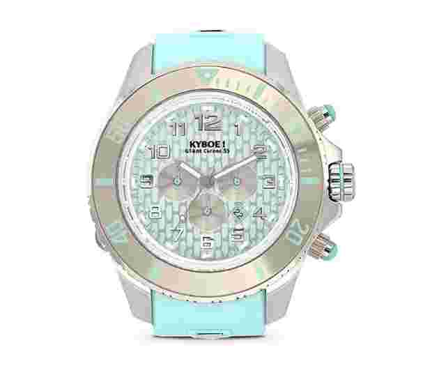 Kyboe! Men's Watch Giant 55MM Case Chronograph Light Green Color Backlight