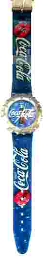 New! Coca Cola Bottle Cap Watch! In Blue! Extremely rare!  New!