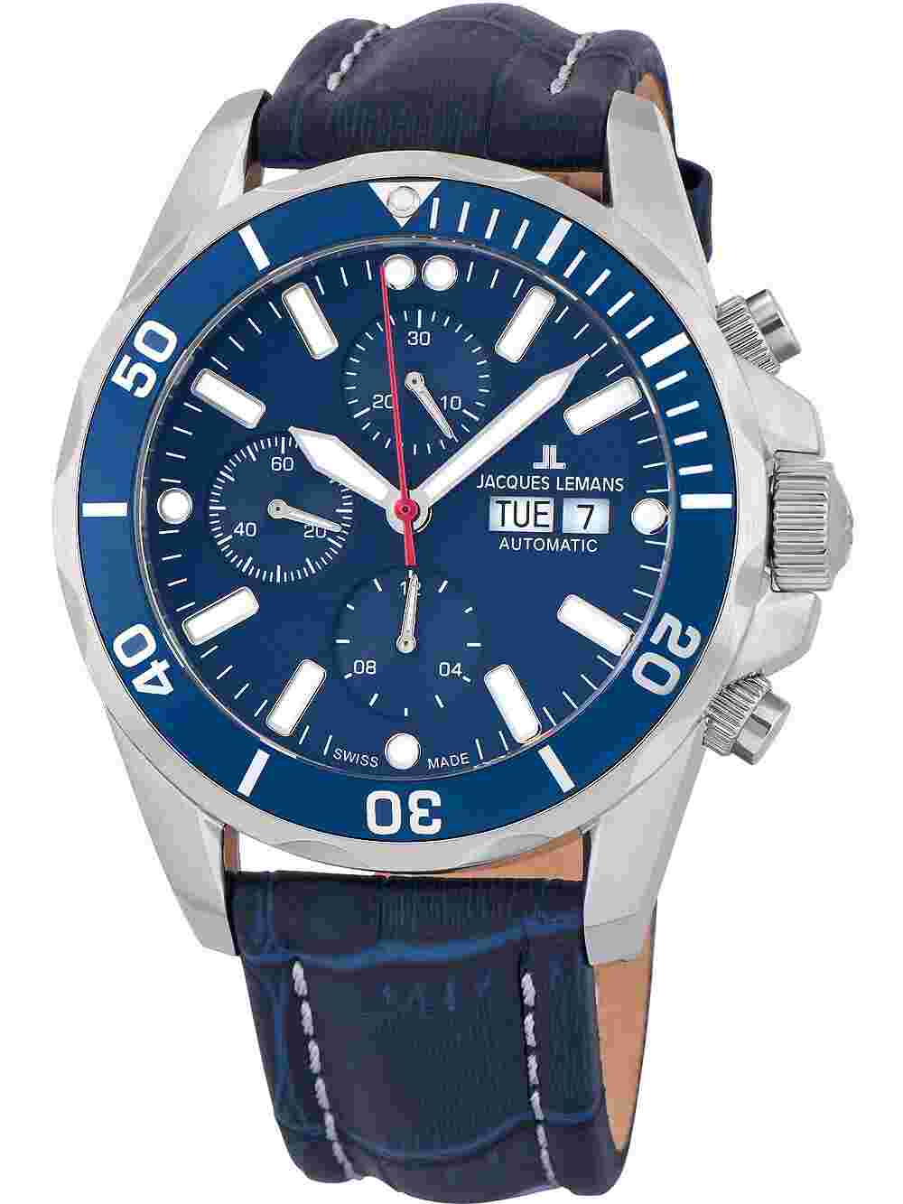 Jacques Lemans 1-1926C Liverpool Automatic Chronograph Mens Watch