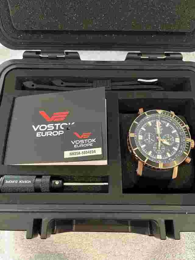 Vostok Europe 'Mriya' Black & Rose Gold Limited Edition Automatic Watch. (Used)