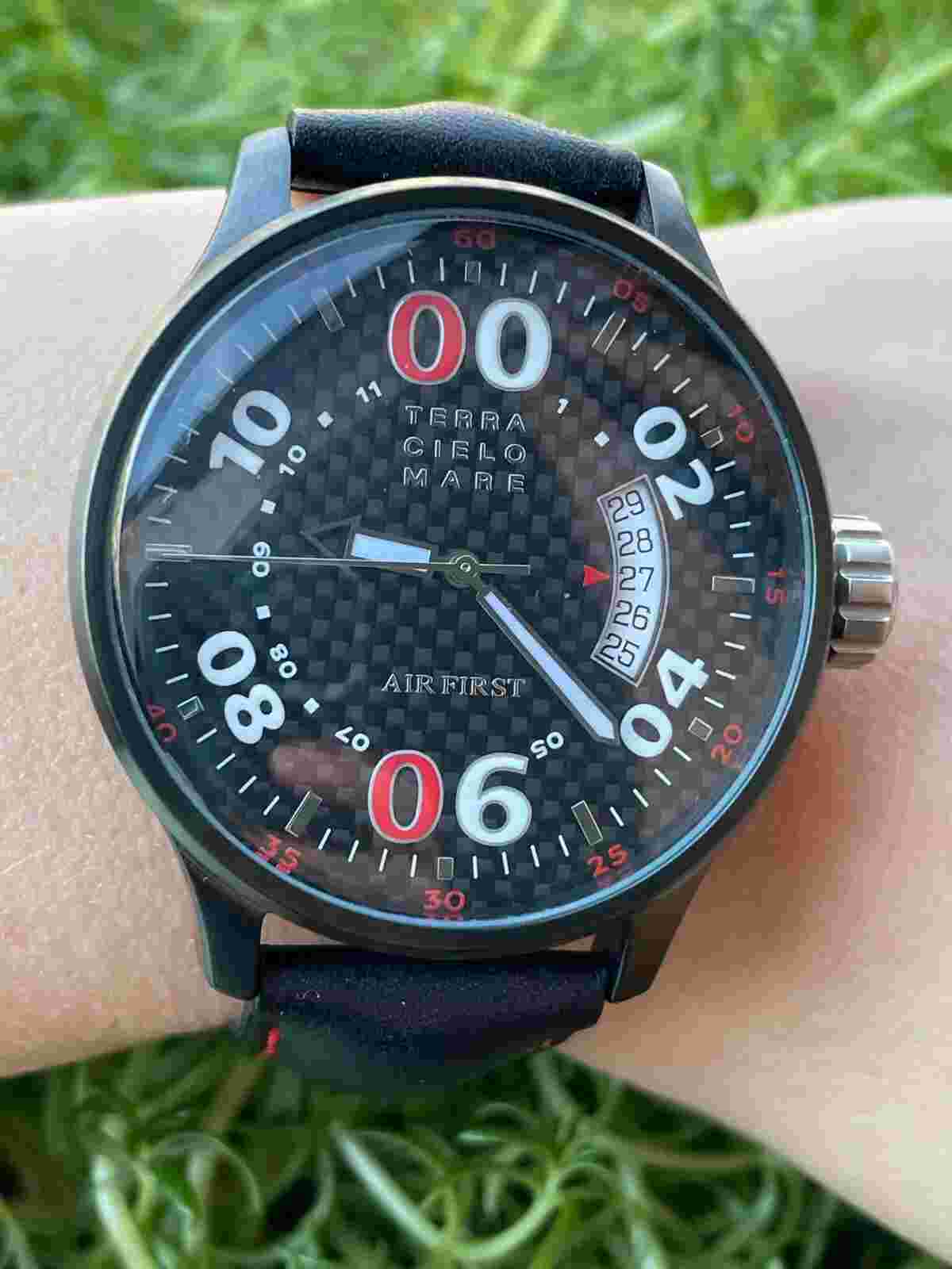 TERRA CIELO MARE WATCH AIR FIRST HARRIER AV8 AUTOMATIC TC61413 PA MENS 42mmSWISS