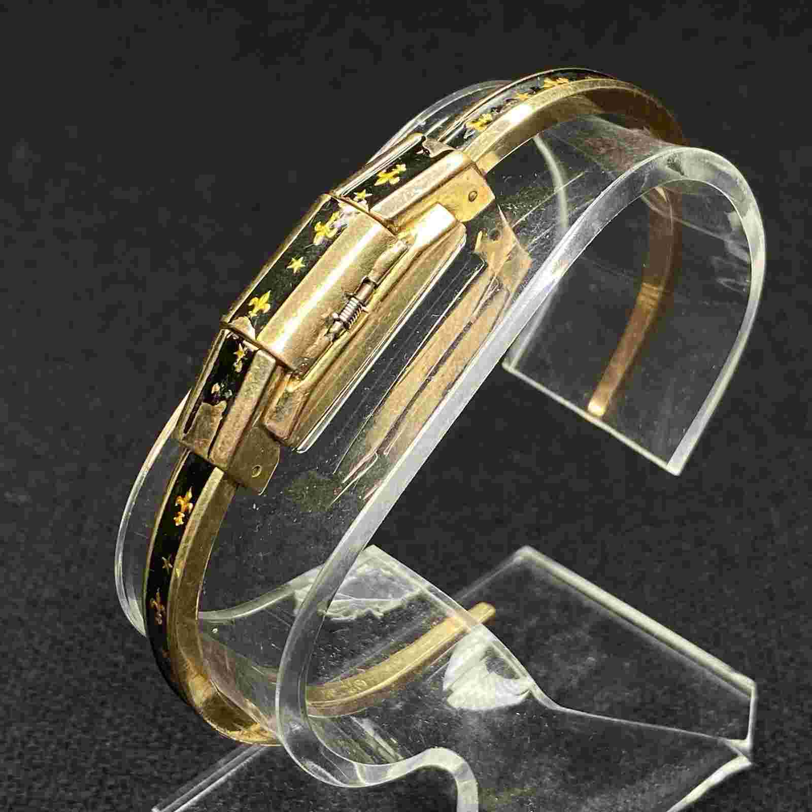 Vintage Kelbert Gold Plated Plaque Cuff Watch 17j Swiss  - FOR PARTS/REPAIR