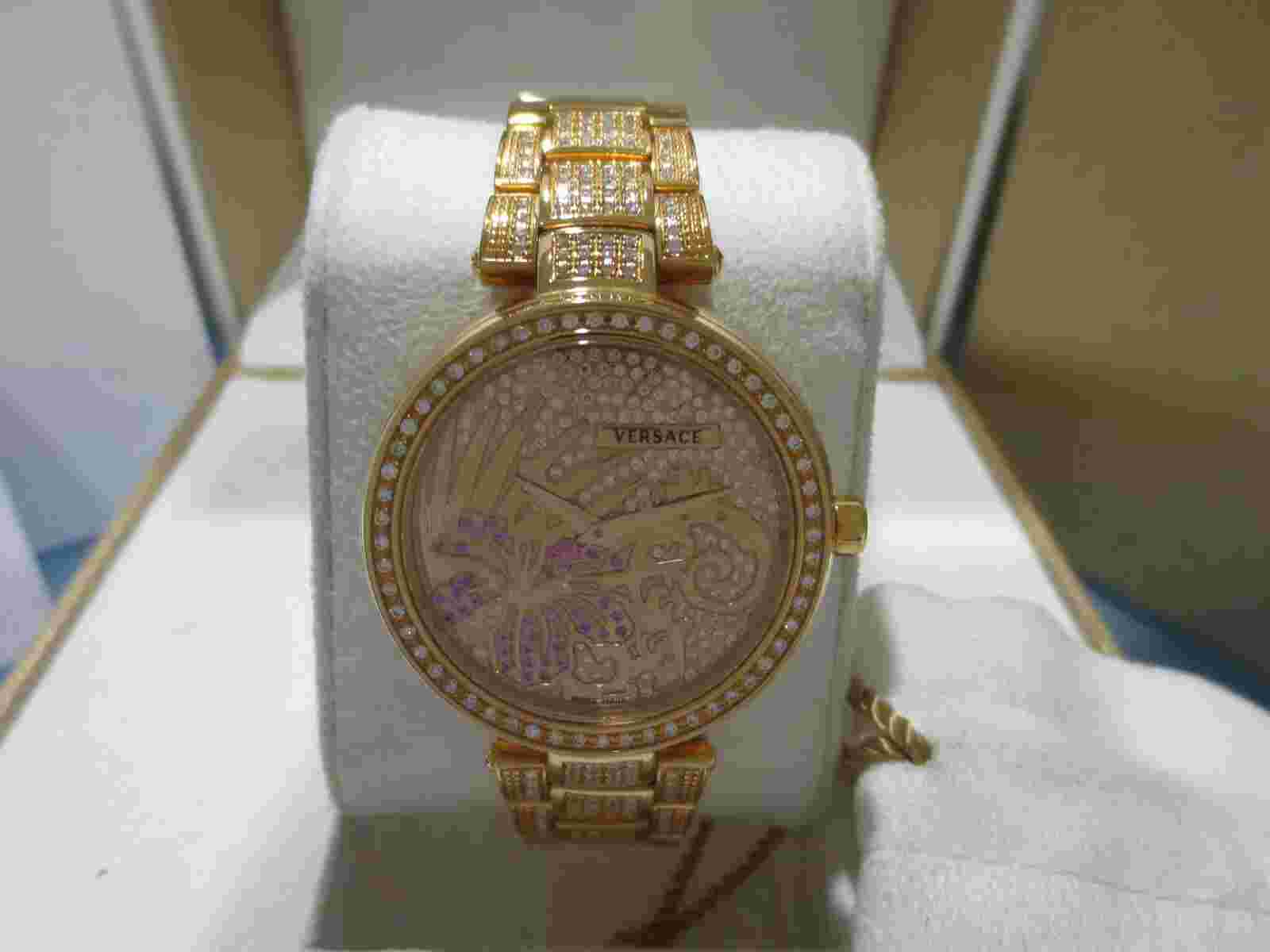 Versace Women's I9Q81D2HIF S081 Mystique Rose Gold Ion-Plated SS DIAMONDS Watch