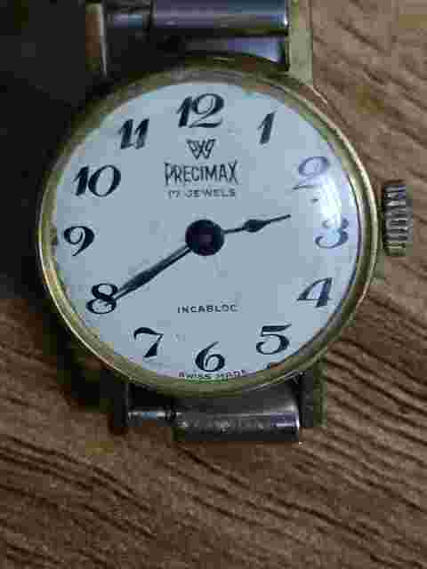 Vintage Swiss Made Precimax 17 Jewels Mechanical Ladies Bracelet Watch - 20mm