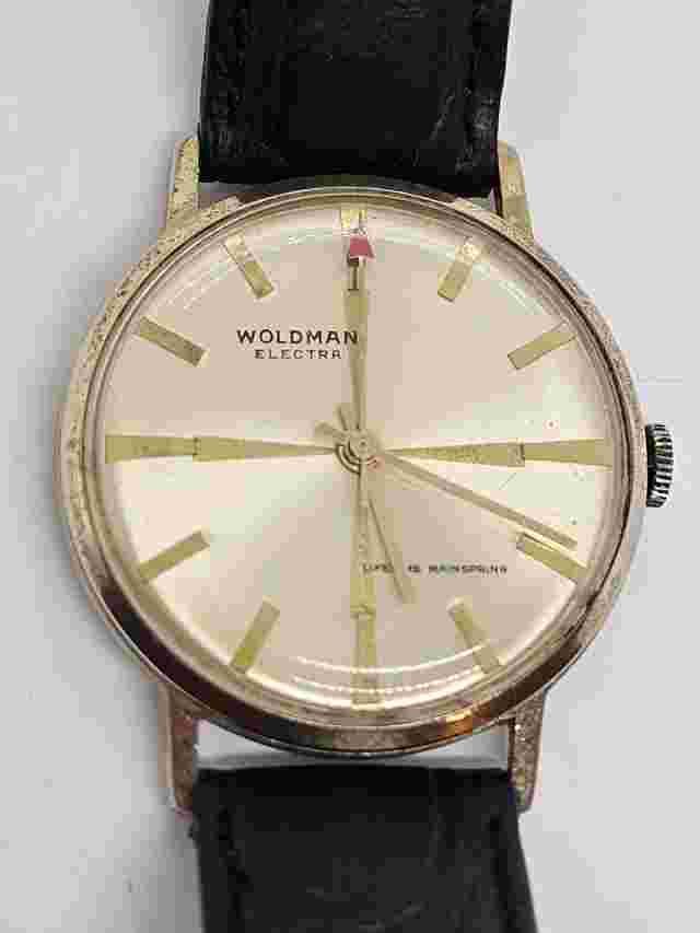 Vintage Woldman Electra Gents Mechanical WindUp Swiss Deco 34mm Wristwatch Watch