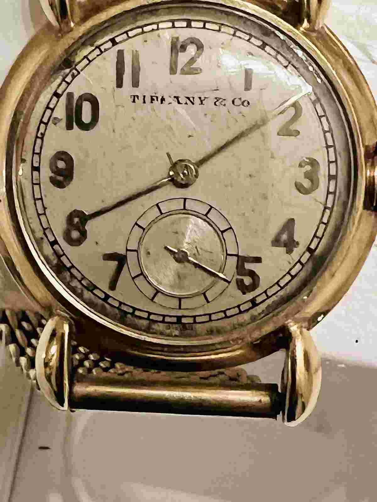 Very Rare Men’s 18k Solid Gold Tiffany  Watch & 14 k gold bracelet