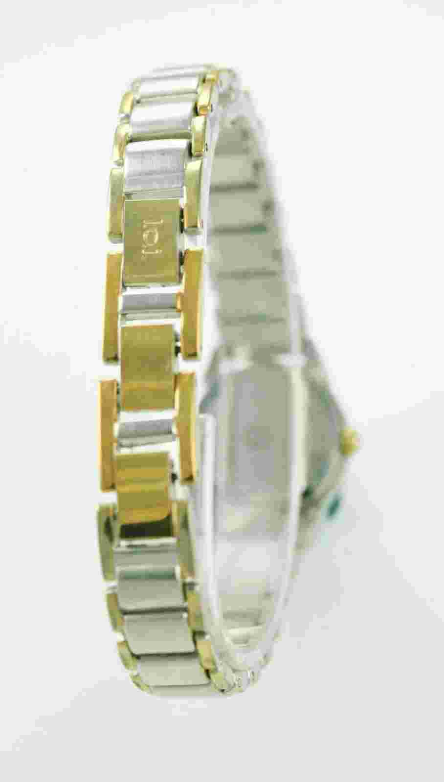LEI Watch Womens Stainless Gold Silver Steel Water Resist Battery White Quartz