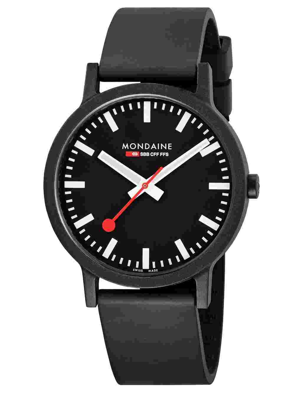 Mondaine Ms1.41120.rb Swiss Railways Essence 41mm Rubber Men's Watch