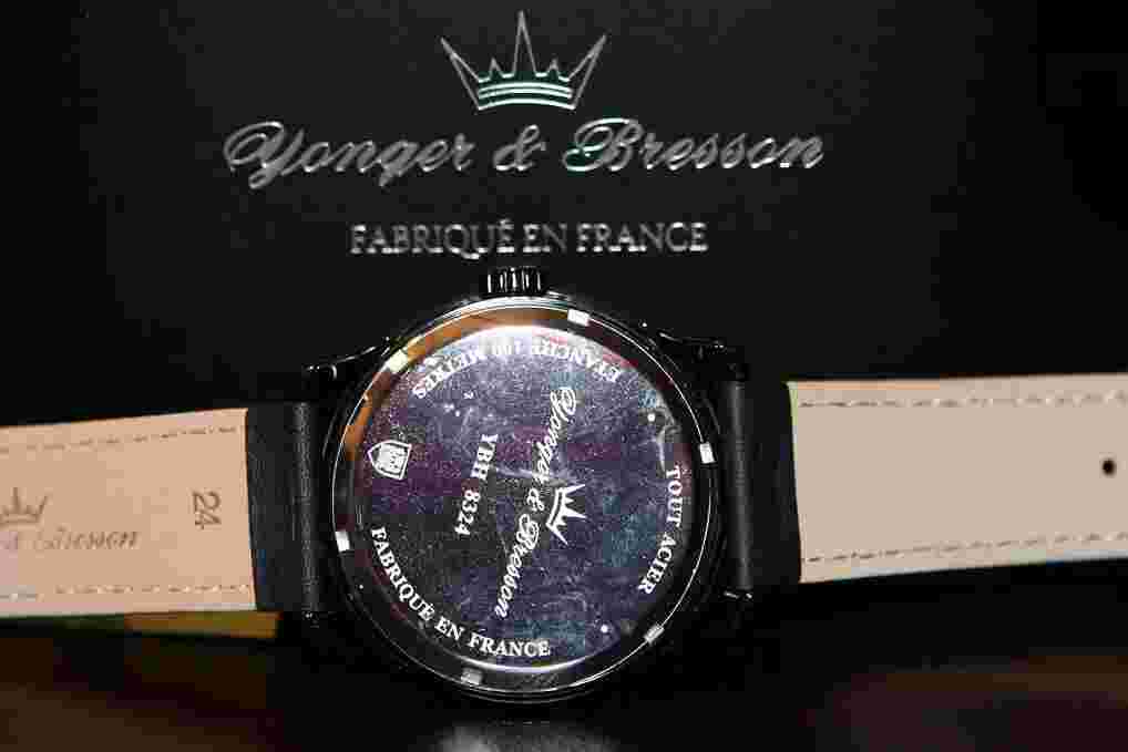 Yonger & Bresson 8324-15 Men's Automatic GMT Dual Time Watch Made in France NEW